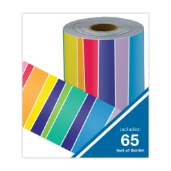 Carson-Dellosa 2.25 in. x 65 ft. Rolled Straight Borders - Multicolor