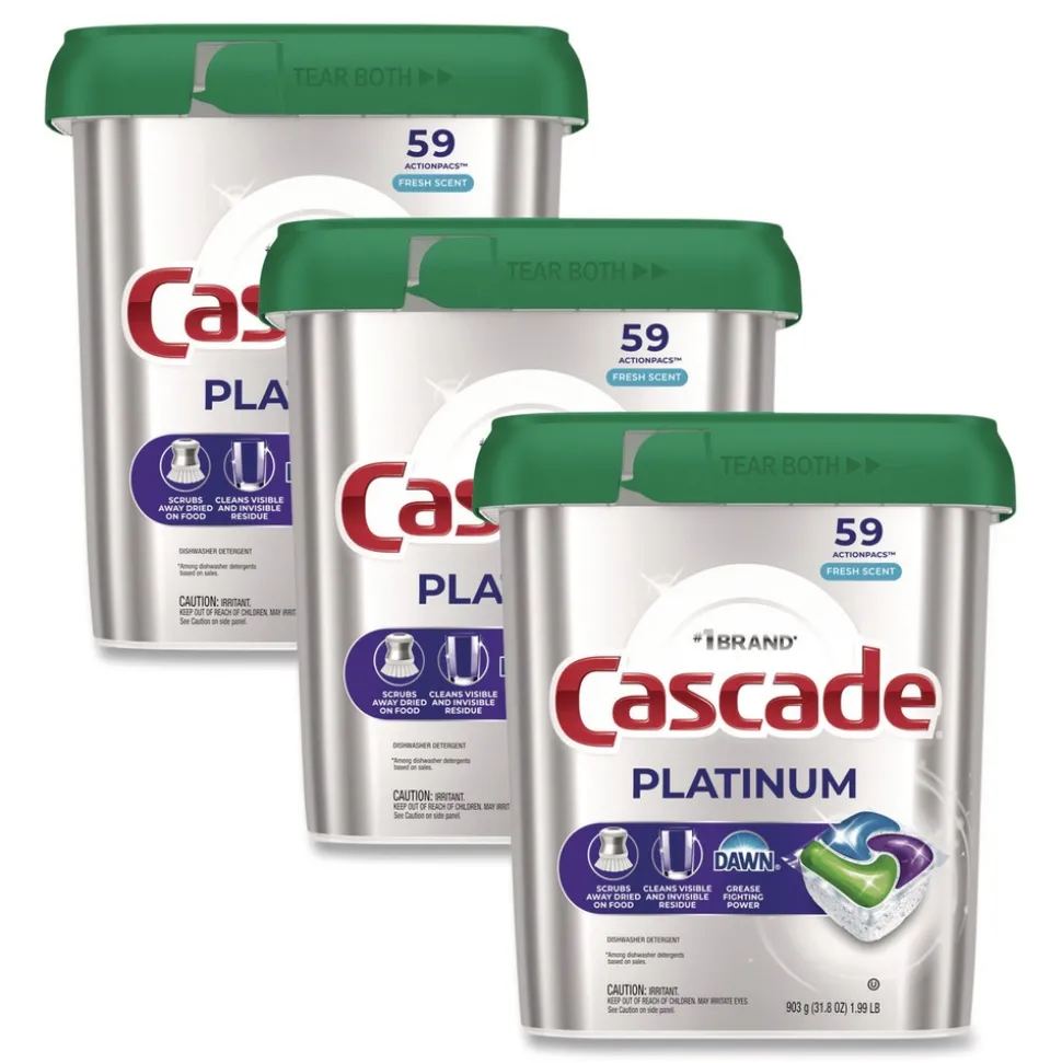 Cascade 31.8 oz ActionPacs - Fresh Scent (3/Carton)
