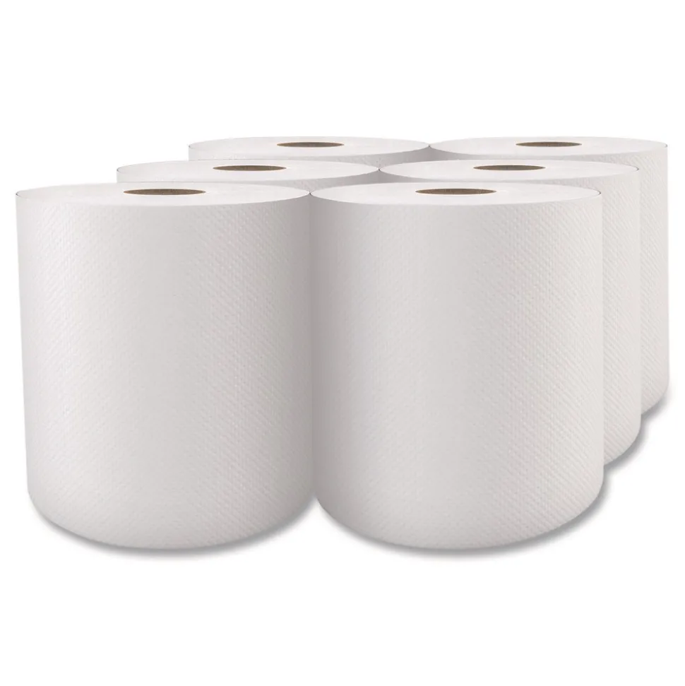 Cascades PRO 7.9 in. x 800 ft. 1-Ply Select Roll Paper Towels - White (6 Rolls/Carton)