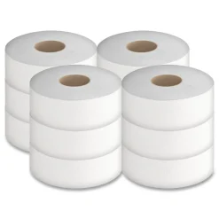 Cascades PRO 3.3 in. x 2000 ft. 1-Ply Septic-Safe Select Jumbo Bath Tissue - White (12 Rolls/Carton)