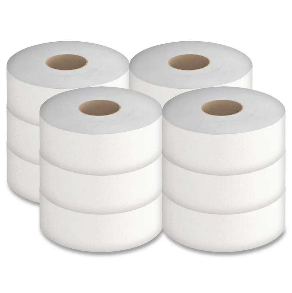 Cascades PRO 3.3 in. x 2000 ft. 1-Ply Septic-Safe Select Jumbo Bath Tissue - White (12 Rolls/Carton)