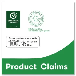 Cascades PRO 3.3 in. x 2000 ft. 1-Ply Septic-Safe Select Jumbo Bath Tissue - White (12 Rolls/Carton)