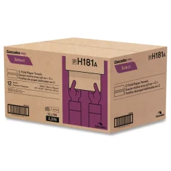Cascades PRO 3.75 in. x 10 in. 1-Ply C-Fold Select Paper Towels - White (12 Packs/Carton)