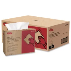 Cascades PRO 9.75 in. x 16.75 in. 1-Ply Tuff-Job Spunlace Towels - White (6 Boxes/Carton)