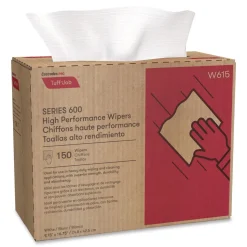 Cascades PRO 9.75 in. x 16.75 in. 1-Ply Tuff-Job Spunlace Towels - White (6 Boxes/Carton)