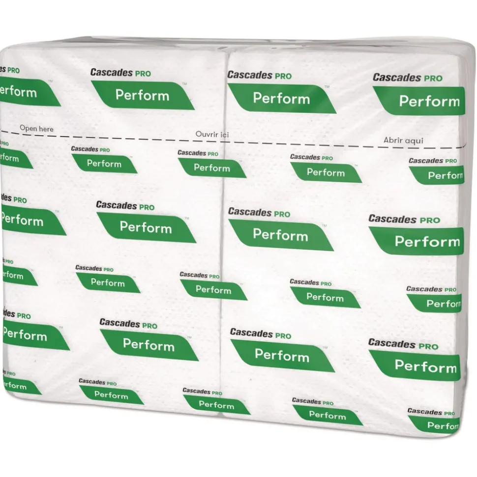 Cascades PRO 6.5 in. x 4.25 in. 1-Ply Perform Interfold Napkins - White (6016/Carton)