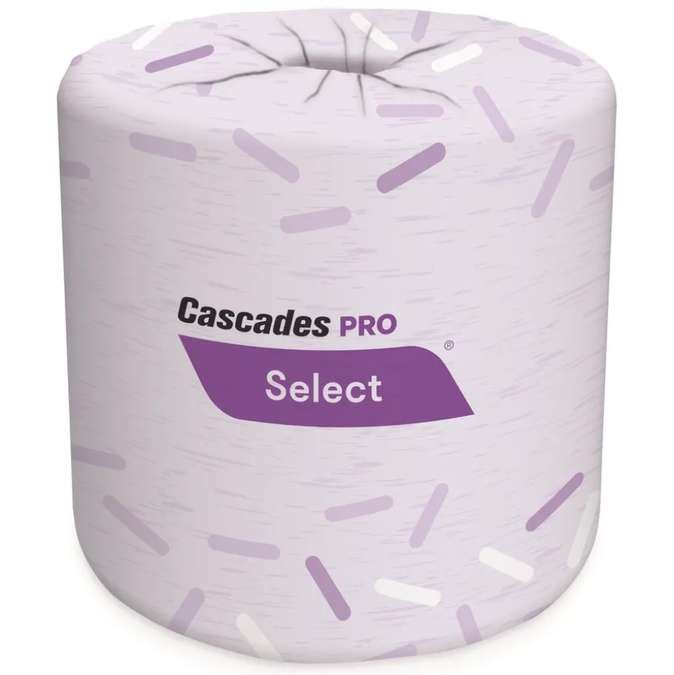 Cascades PRO 4 in. x 3.25 in. 2-Ply Select Standard Bath Tissue - White (48/Carton)