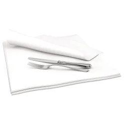 Cascades PRO 15 in. x 15 in. 1-Ply Select Dinner Napkins - White (1000/Carton)