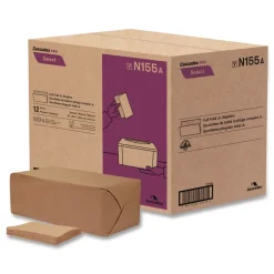 Cascades PRO 12 in. x 8.5 in. 1-Ply Select Full Fold II Napkins - White (12 Packs/Carton)