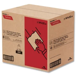 Cascades PRO 9.75 in. x 16.5 in. Tuff-Job Double Recrepe Wipers - White (8 Boxes/Carton)