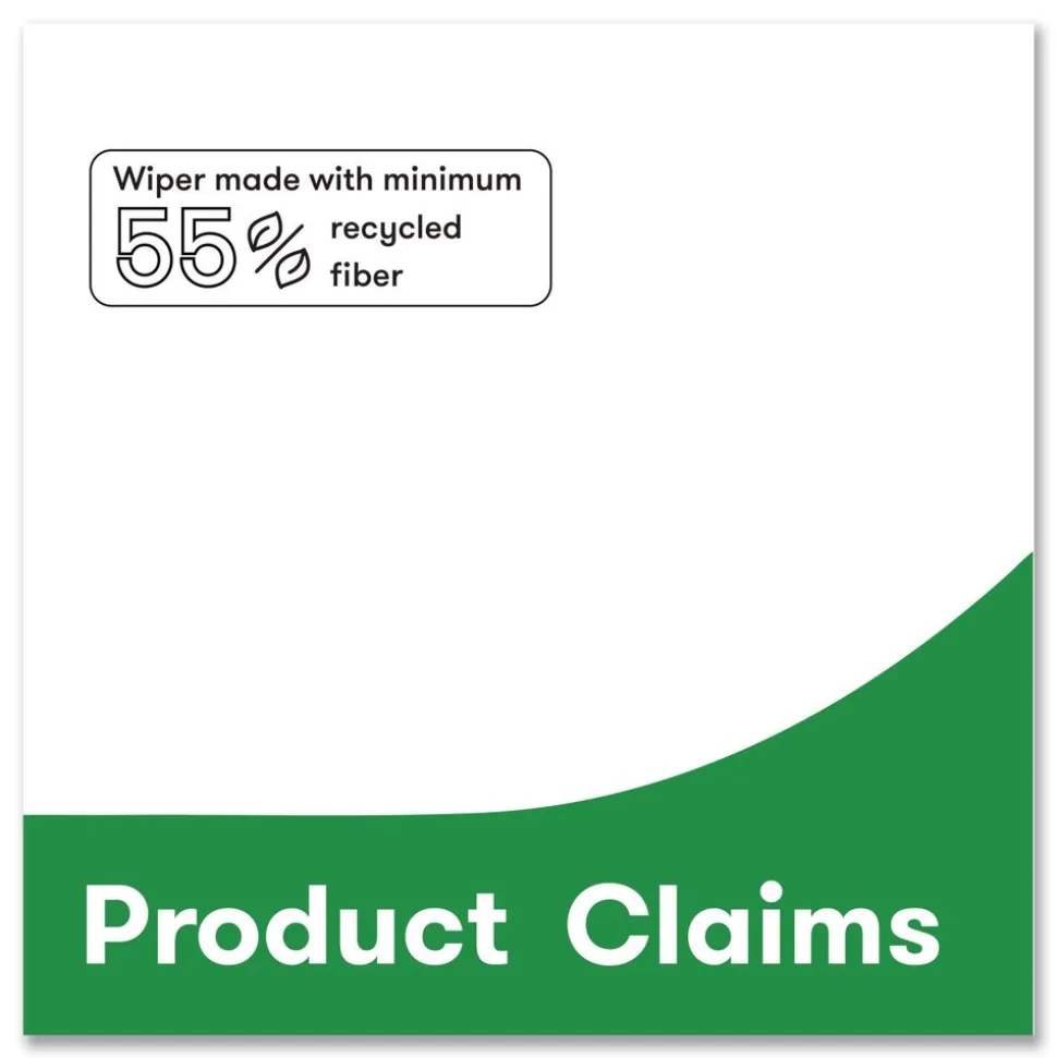 Cascades PRO 12 in. x 13 in. Tuff-Job S400 DRC Medium Wipers - White (18 Packs/Carton)