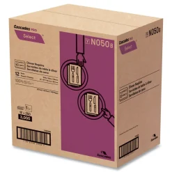 Cascades PRO 15.5 x 16 1-Ply Select Dinner Napkins - White (12/Carton)