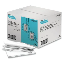 Cascades PRO N695 15 in. x 16.5 in. 1-Ply Signature Airlaid Dinner Napkins/Guest Hand Towels (1000/Carton)