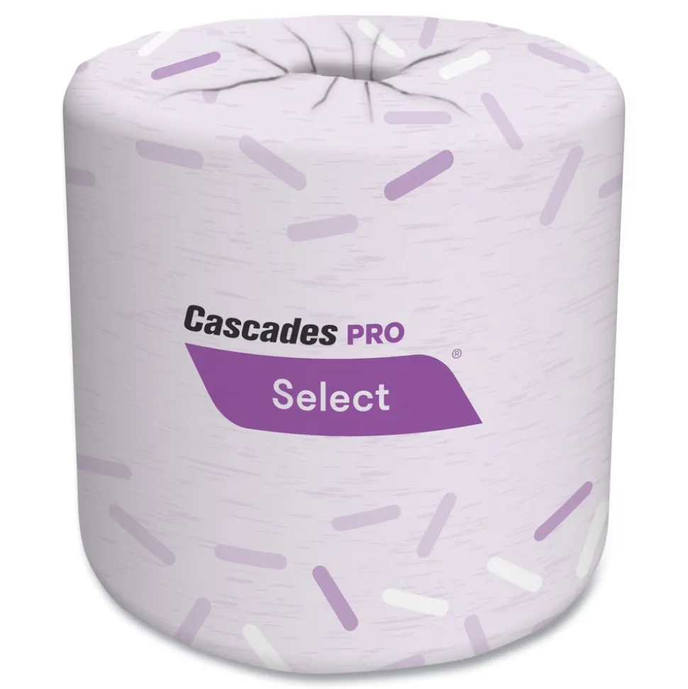 Cascades PRO 2-Ply Septic Safe Select Standard Bath Tissue - White (80 Rolls/Carton)