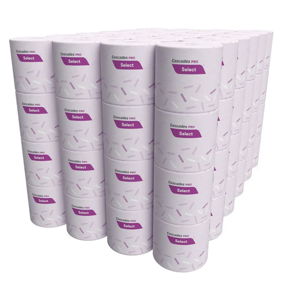 Cascades PRO 1-Ply Septic Safe Select Standard Bath Tissue - White (96 Rolls/Carton)