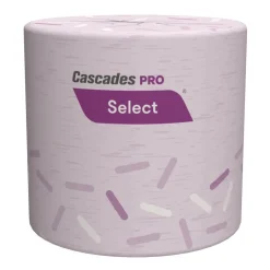 Cascades PRO 1-Ply Septic Safe Select Standard Bath Tissue - White (96 Rolls/Carton)