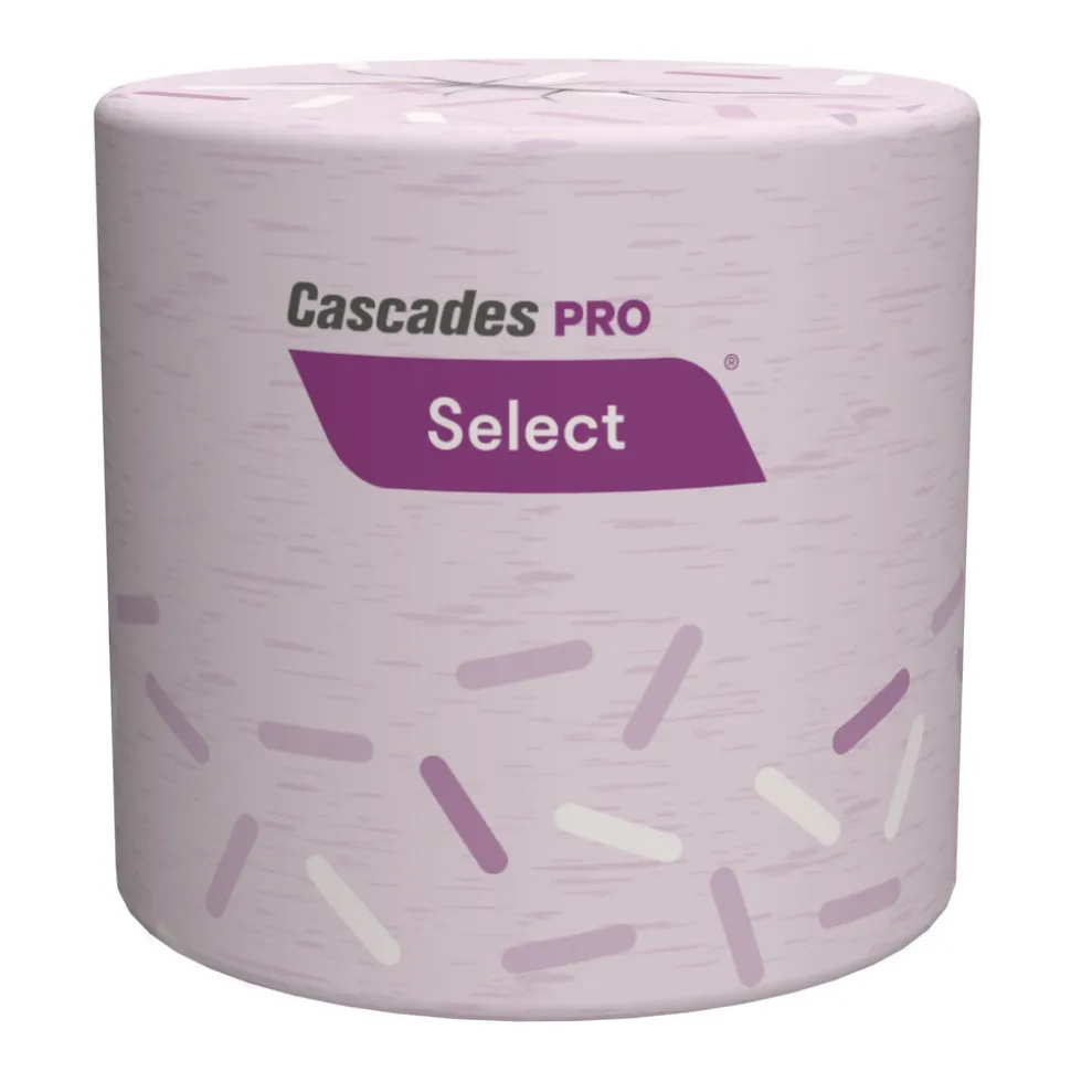 Cascades PRO 1-Ply Septic Safe Select Standard Bath Tissue - White (96 Rolls/Carton)
