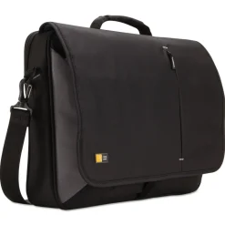 Case Logic 3.37 in. x 17.75 in. x 13.75 in. Dobby Nylon Laptop Messenger Fits Devices Up to 17 in. - Black