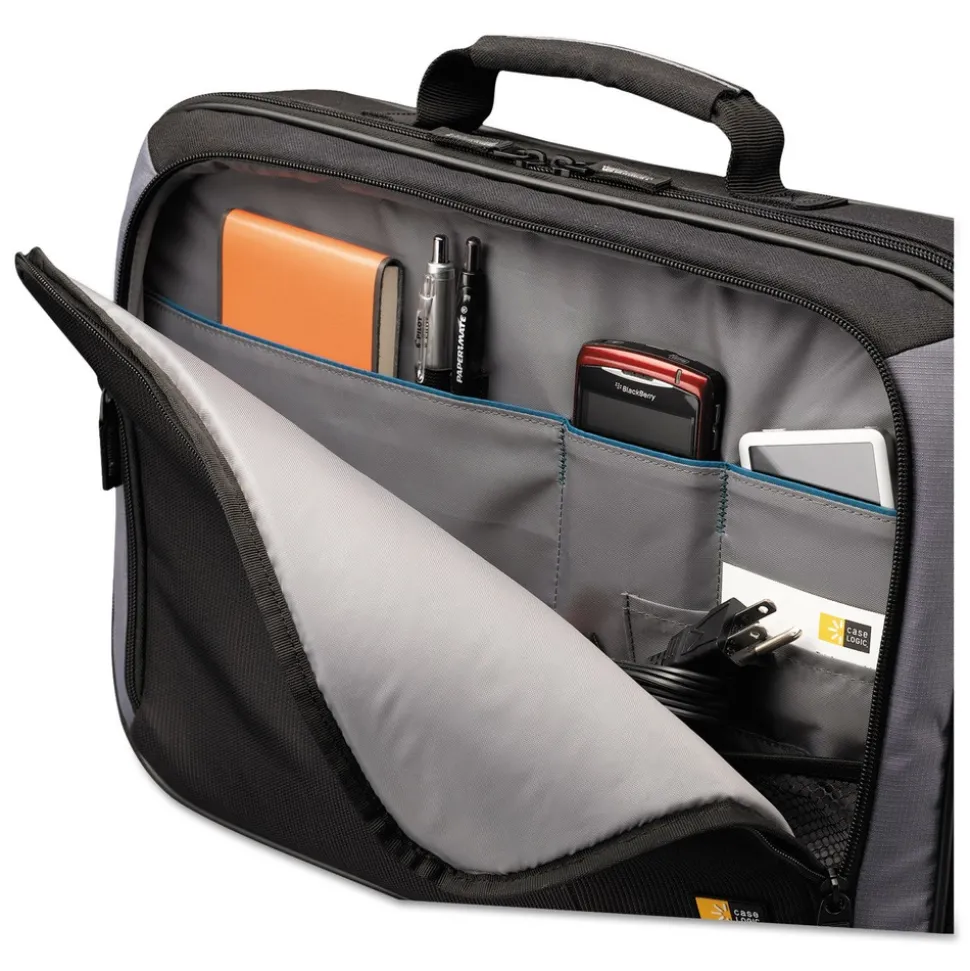 Case Logic 19.3 in. x 3.9 in. x 14.2 in. Dobby Nylon Track Clamshell Case Fits Devices Up to 18 in. - Black