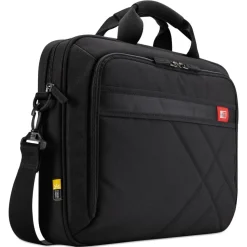 Case Logic 17.3 in. x 3.2 in. x 12.5 in. Nylon Diamond Laptop Briefcase for 17 in. Devices - Black