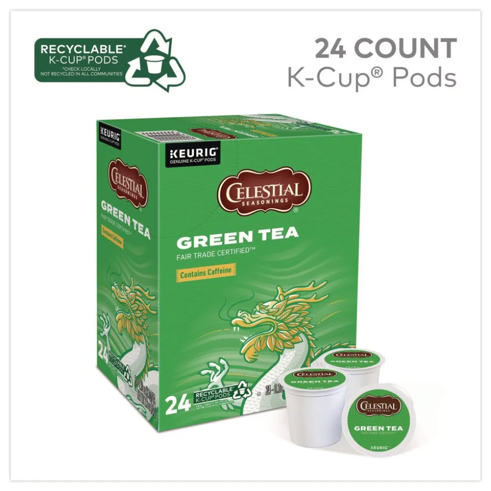 Celestial Seasonings 5000330010 K-Cups - Green Tea (96/Carton)