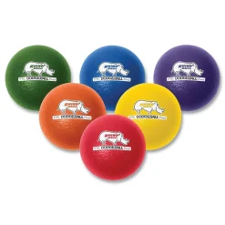 Champion Sports 6 in. Diameter Rhino Skin Dodge Ball Set - Assorted (6/Set)
