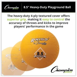 Champion Sports 8.5 in. Diameter Heavy Duty Playground Ball - Yellow