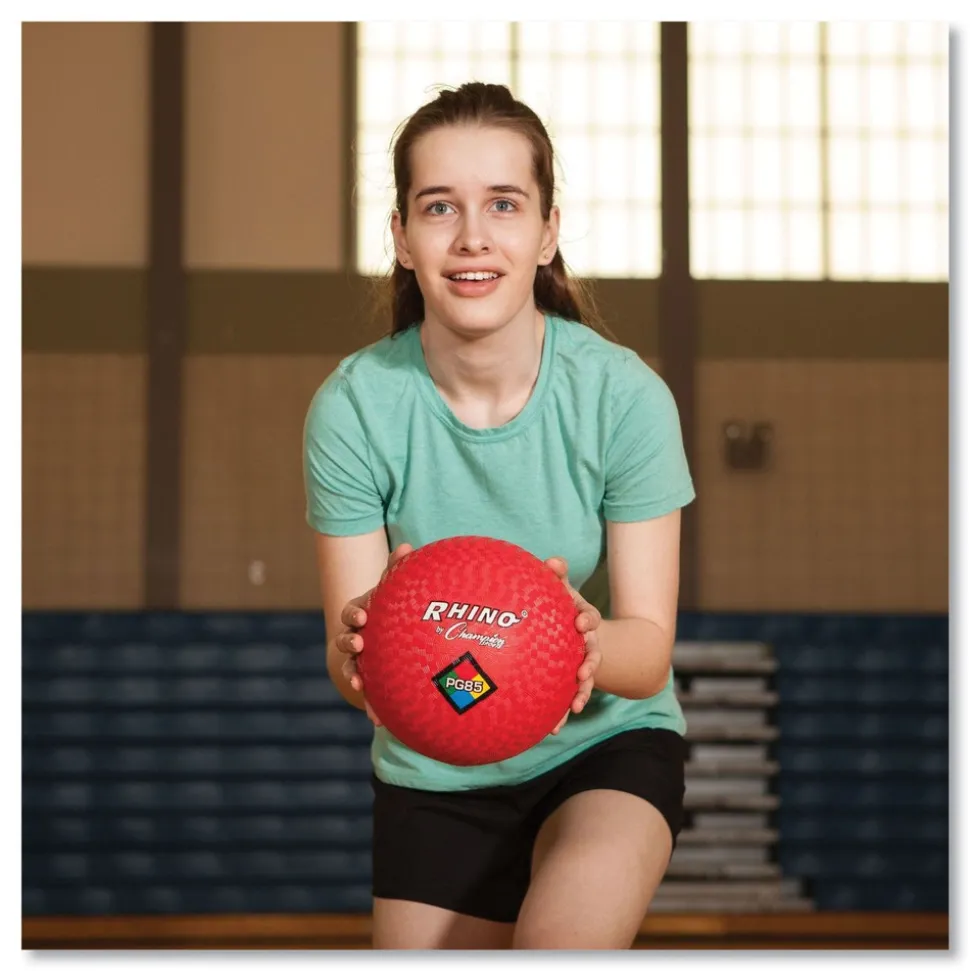 Champion Sports 8.5 in. Diameter Playground Ball Set - Assorted (6/Set)