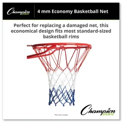 Champion Sports 21 in. x 6 in. 4 millimeter Economy Basketball Net