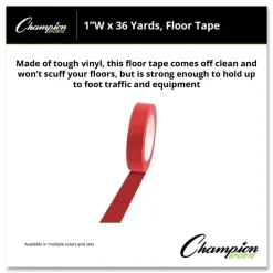 Champion Sports 1 in. x 36 yds. Floor Tape - Red