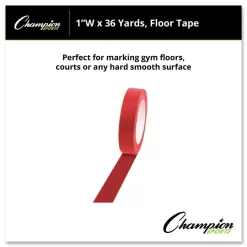 Champion Sports 1 in. x 36 yds. Floor Tape - Red