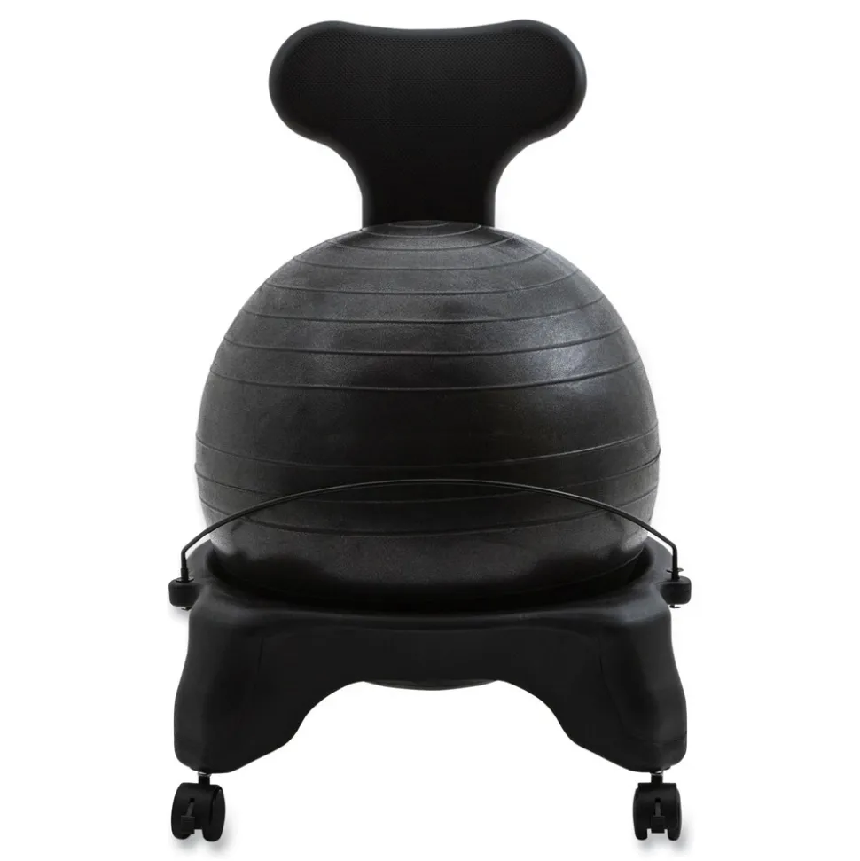 Champion Sports Fitpro Ball Chair, Supports Up To 200 Lb, Gray