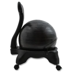 Champion Sports Fitpro Ball Chair, Supports Up To 200 Lb, Gray