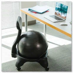 Champion Sports Fitpro Ball Chair, Supports Up To 200 Lb, Gray