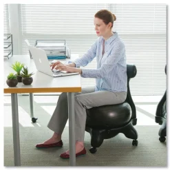 Champion Sports Fitpro Ball Chair, Supports Up To 200 Lb, Gray