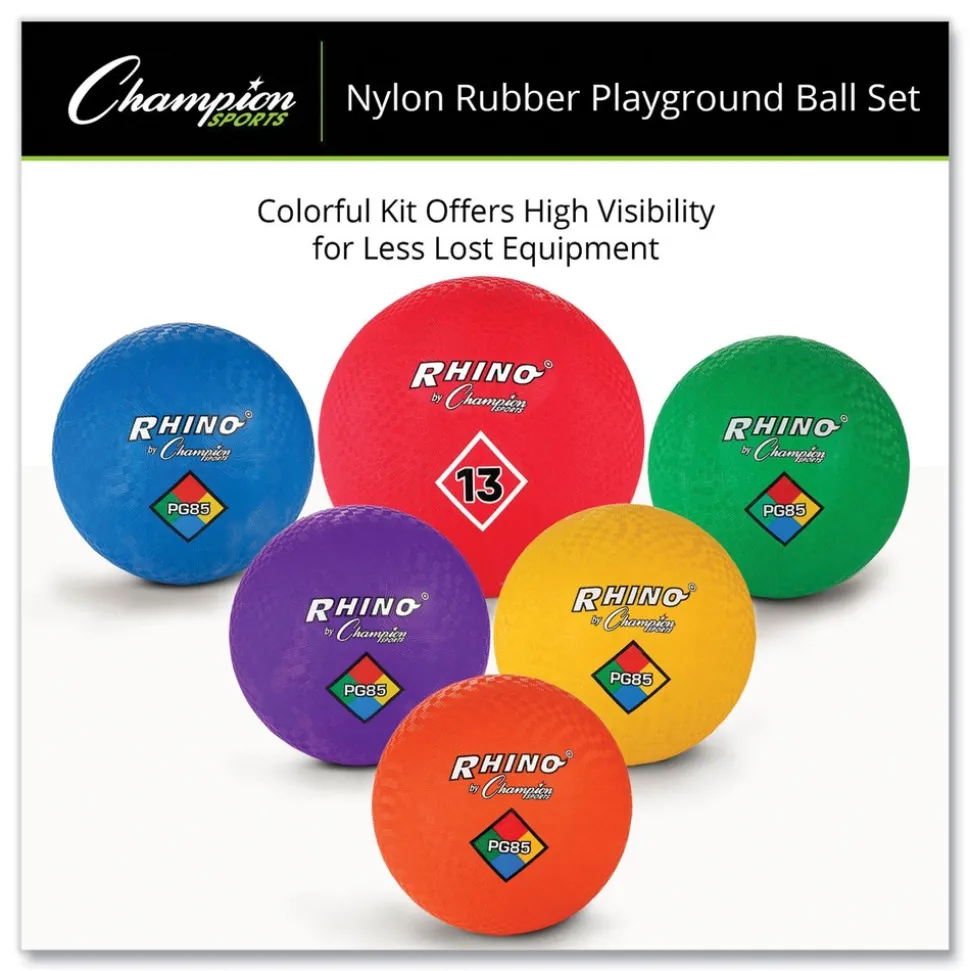 Champion Sports Multi-Size Playground Ball Set - Multi-Color (14/Set)