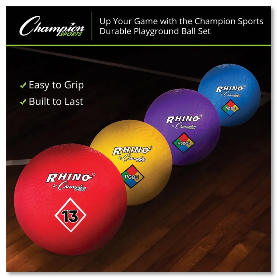 Champion Sports Multi-Size Playground Ball Set - Multi-Color (14/Set)