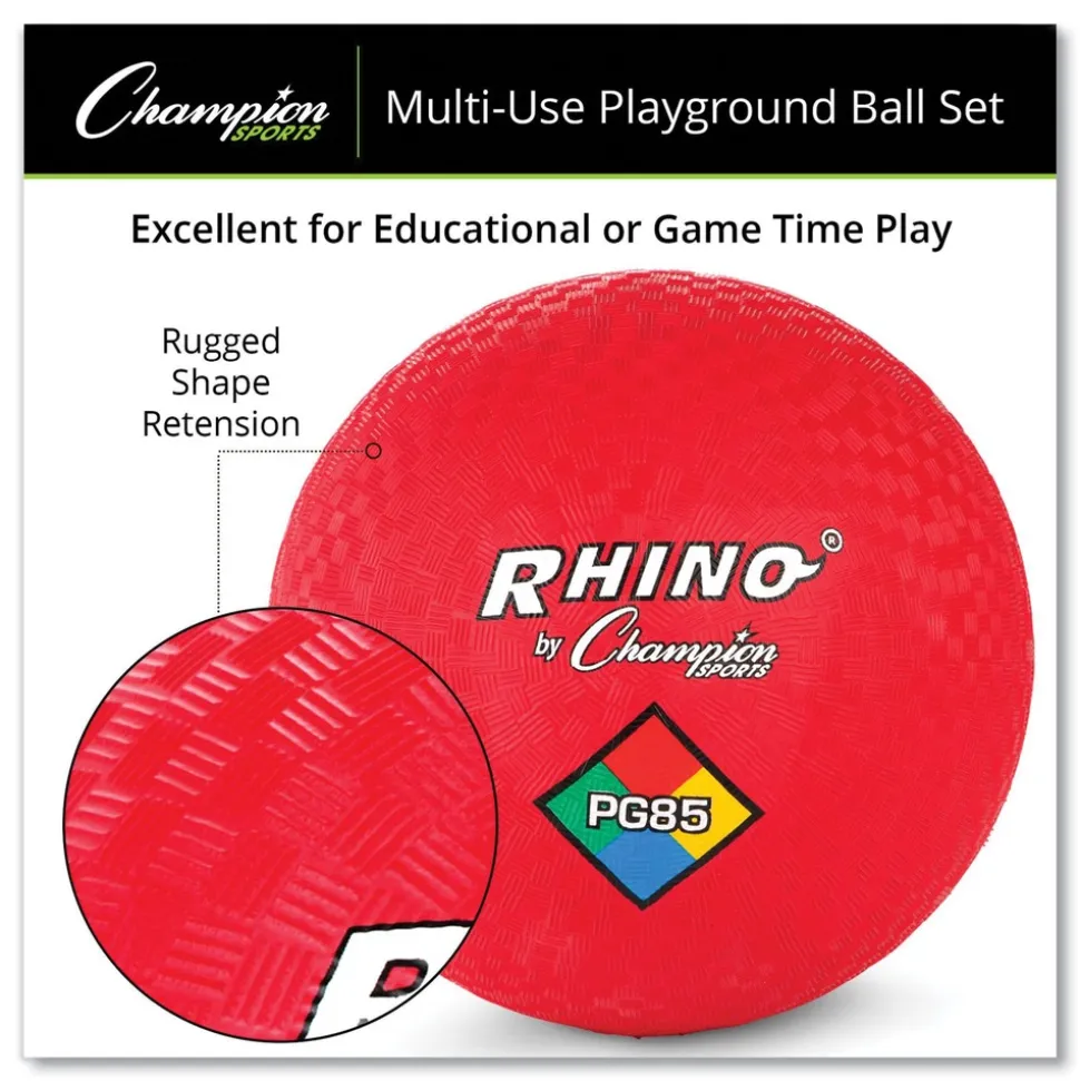 Champion Sports Multi-Size Playground Ball Set - Multi-Color (14/Set)