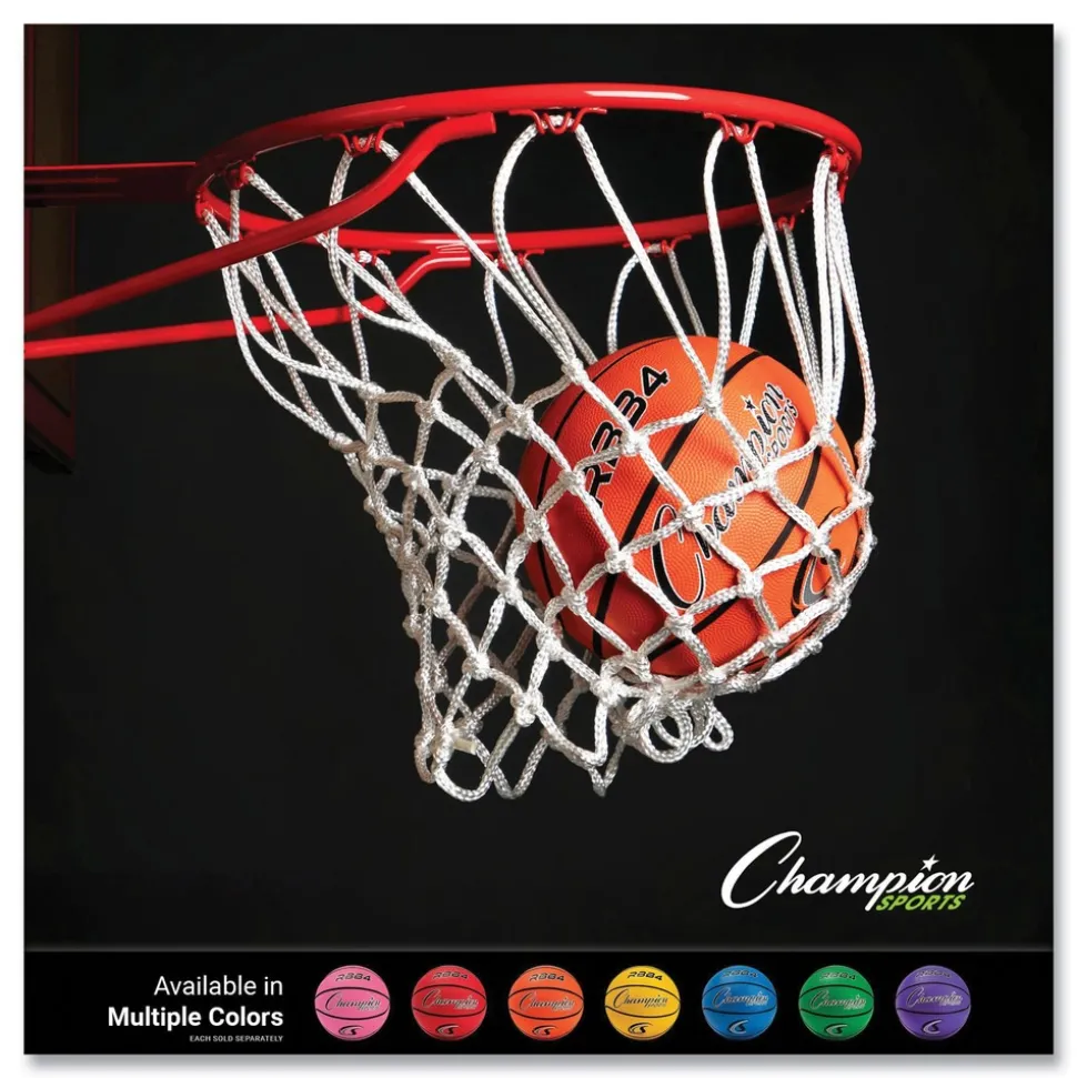Champion Sports No. 6 Intermediate Size Rubber Sports Ball For Basketball - Orange