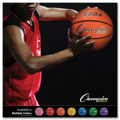 Champion Sports No. 6 Intermediate Size Rubber Sports Ball For Basketball - Orange