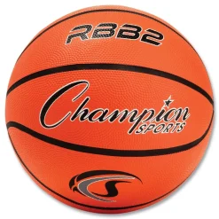 Champion Sports No. 5 Junior Size Rubber Sports Ball For Basketball - Orange