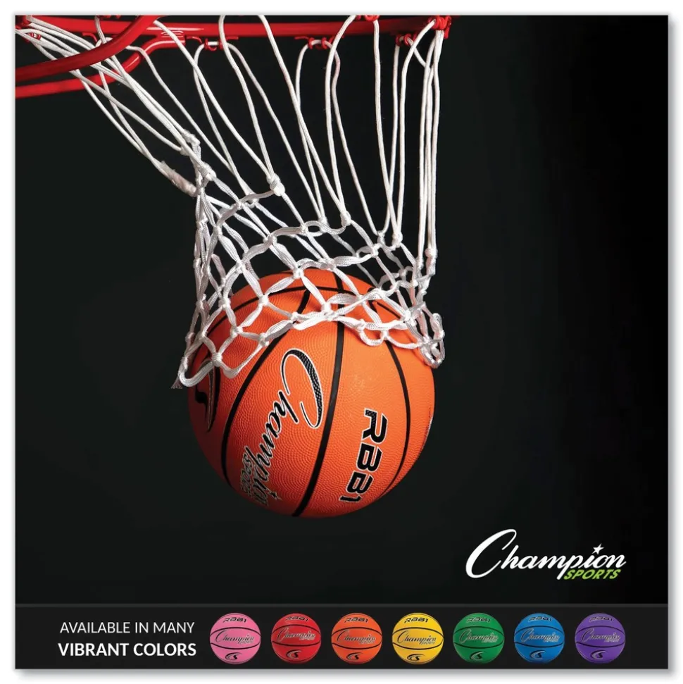 Champion Sports No. 7 Official Size Rubber Sports Ball For Basketball - Orange