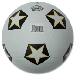 Champion Sports No. 5 Size Rubber Sports Ball For Soccer - White/Black