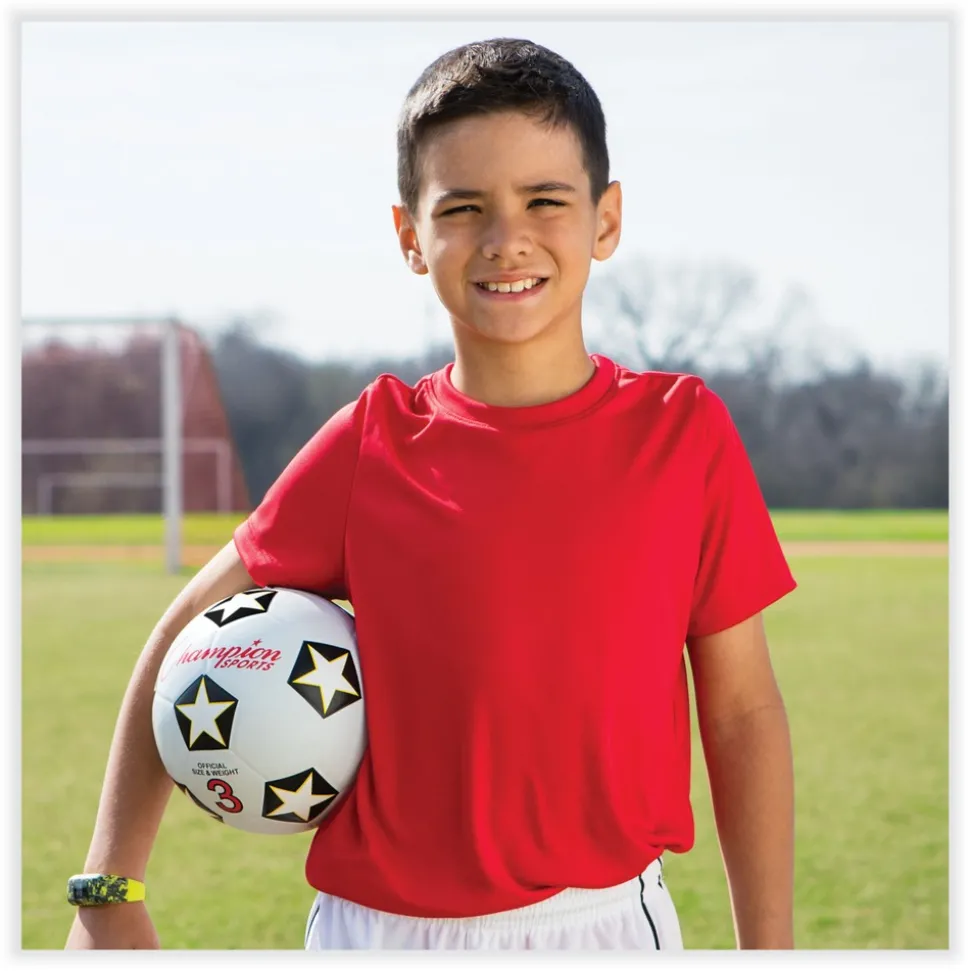 Champion Sports No. 3 Size Soccer Rubber Sports Ball - White/Black