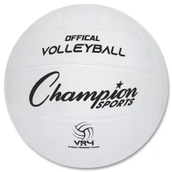Champion Sports Official Size Rubber Volleyball - White