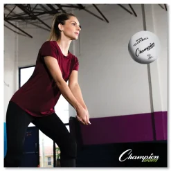 Champion Sports Official Size Rubber Volleyball - White