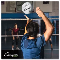 Champion Sports Official Size Rubber Volleyball - White