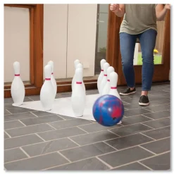 Champion Sports Plastic/Rubber Bowling Set - White (1 Set)