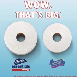 Charmin Essentials Strong 1-Ply Septic Safe Bathroom Tissue - White (4/Carton)