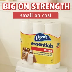 Charmin Essentials Strong 1-Ply Septic Safe Bathroom Tissue - White (4/Carton)